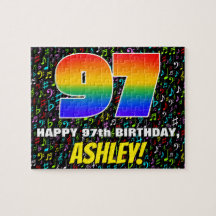 97.o aniversário — Símbolos musicais divertidos e 