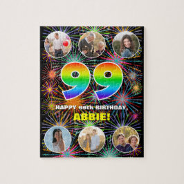 Quebra-cabeça 99º aniversário: Divertido Rainbow #, Personalizad