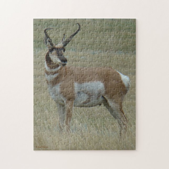 Quebra-cabeça A37 Antilope Pronghorn Chifres Tortos (Vertical)