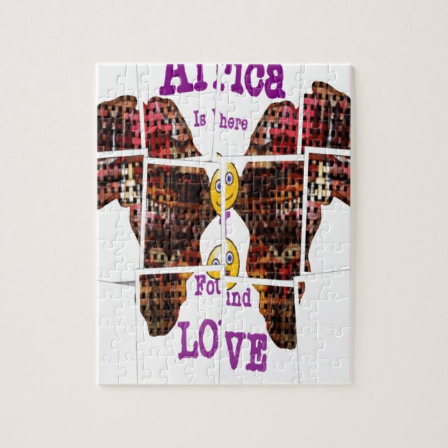 Quebra-cabeça A África é onde encontrei o Amor (Vertical)