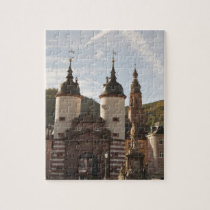 Quebra-cabeça A Alte Brucke no Centro Histórico, Heidelberg, Ale