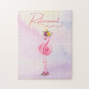 Quebra-cabeça A aposentadoria parece boa em você! Flamingo nos t