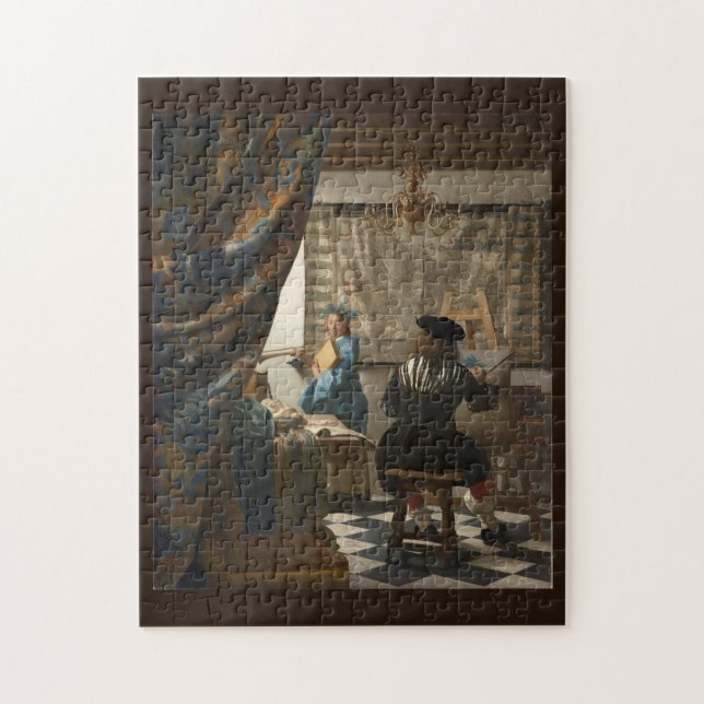 Quebra-cabeça A Arte da Pintura de Johannes Vermeer (Vertical)