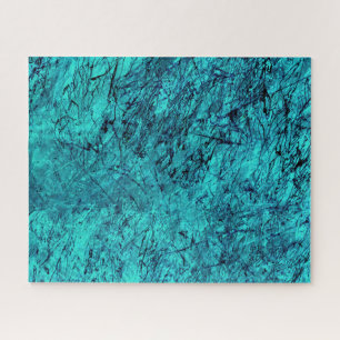 Quebra-cabeça A arte digital azul com muitos misturou/linha