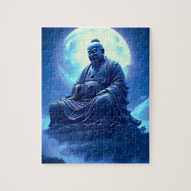 Quebra-cabeça A Bênção da Lua Sobre a Estátua Celestial (Vertical)