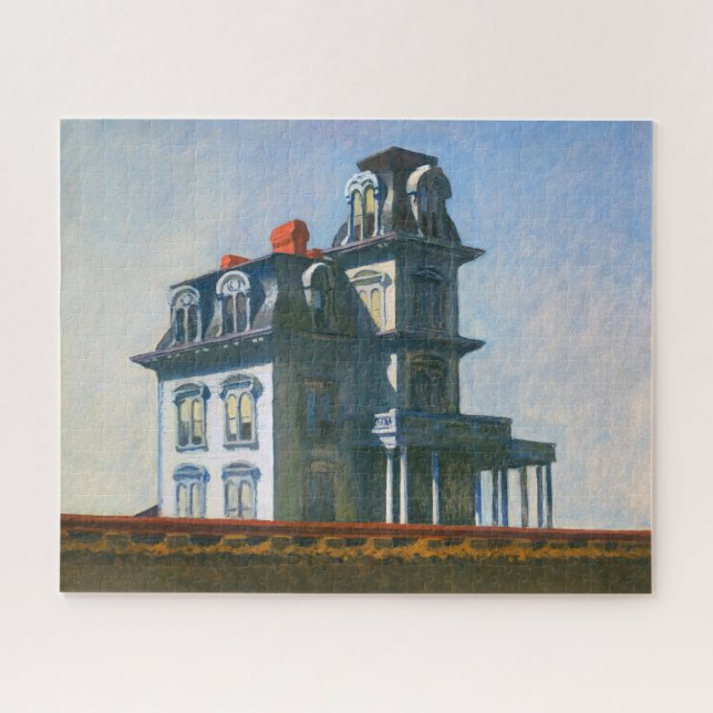 Quebra-cabeça A Casa ao Longo da Ferrovia | Edward Hopper | (Horizontal)