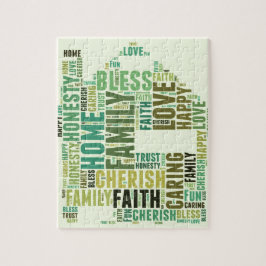 Quebra-cabeça A casa da casa personaliza adiciona nomes de