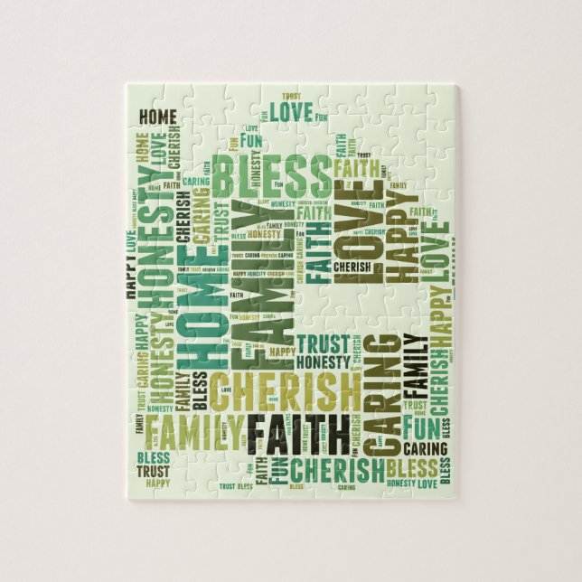 Quebra-cabeça A casa da casa personaliza adiciona nomes de (Vertical)