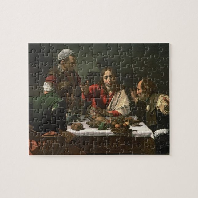 Quebra-cabeça A ceia em Emmaus, 1601 (óleo e tempera) (Horizontal)