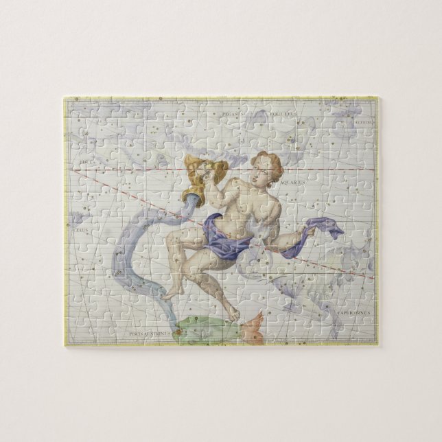 Quebra-cabeça A constelação de Aquário, chapeia 9 'do atlas Coe (Horizontal)