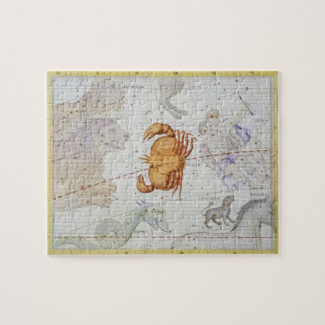Quebra-cabeça A constelação de cancer, chapeia 4 'do atlas Coele (Horizontal)