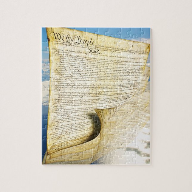 Quebra-cabeça A Constituição dos Estados Unidos acima da Terra (Vertical)