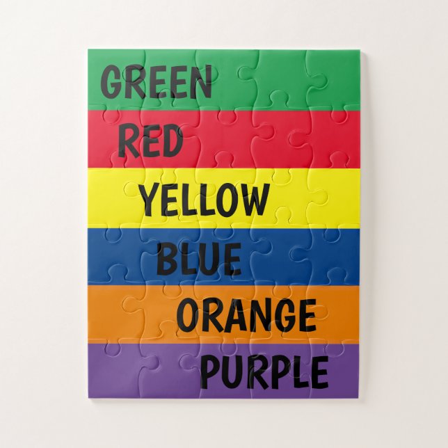 Quebra-cabeça A cor nomeia 30 partes (Vertical)