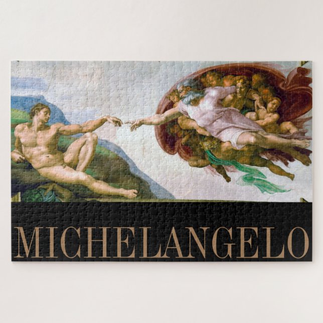 Quebra-cabeça A Criação de Adão, Michelangelo (Horizontal)