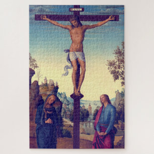 Quebra-cabeça A Crucificação com a Virgem por Pietro Perugino
