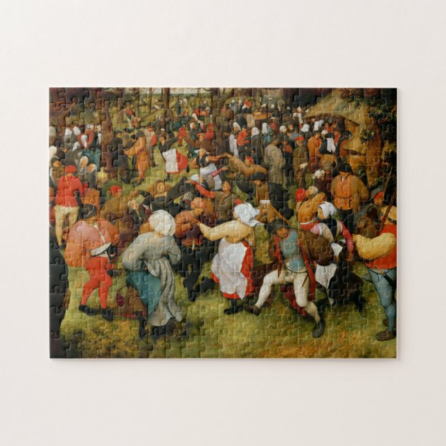 Quebra-cabeça A dança do casamento de Bruegel, o Velho (Horizontal)