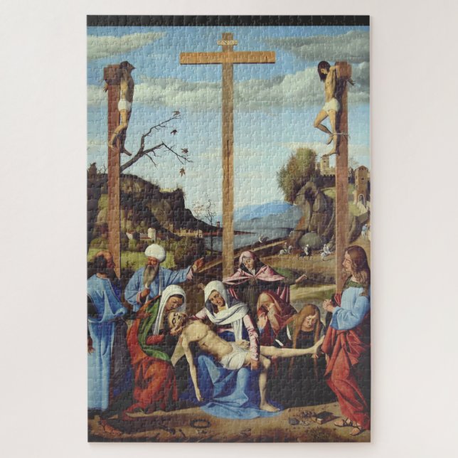 Quebra-cabeça A Deposição de Jesus Cristo Arte de Ícone Sagrado (Vertical)