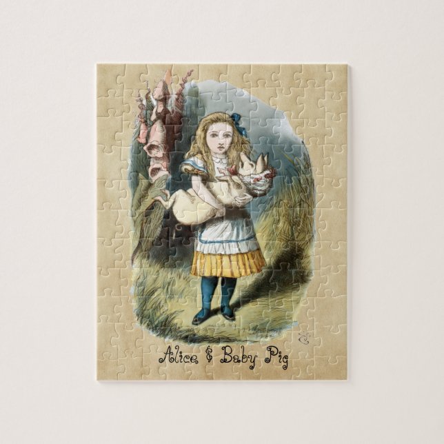 Quebra-cabeça A enfermeira Alice, Porco Bebê no País das Maravil (Vertical)
