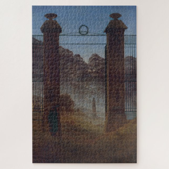 Quebra-cabeça A entrada do cemitério: Uma obra prima Friedrich (Vertical)