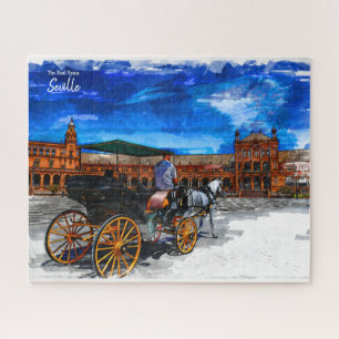 Quebra-cabeça A Espanha Real - Cartão-postal Sevilha