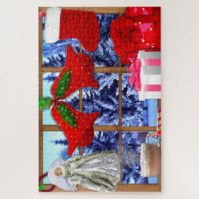 Quebra-cabeça À Espera do Papai Noel 1.014 Peças (Vertical)