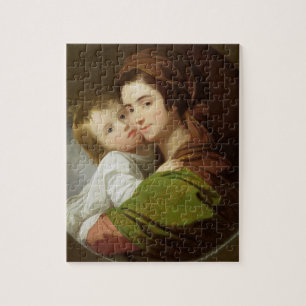 Quebra-cabeça A esposa do artista, Elizabeth, e seu filho Raphae