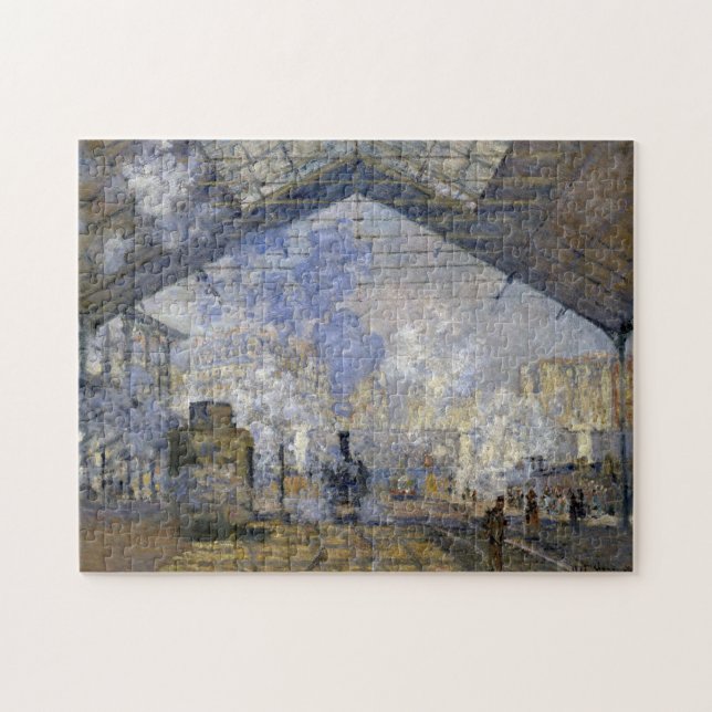 Quebra-cabeça A Estação Santo-Lazare, Monet (Horizontal)
