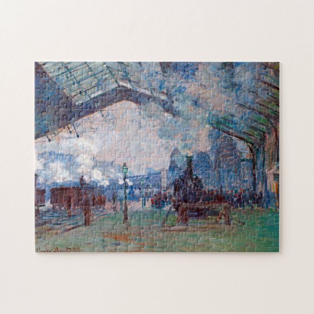 Quebra-cabeça A Estação Santo-Lazare, Monet (Horizontal)