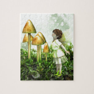 Quebra-cabeça A fada curiosa - fada e Toadstools