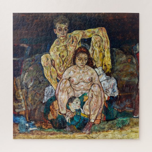 Quebra-cabeça A Família | Egon Schiele | (Vertical)