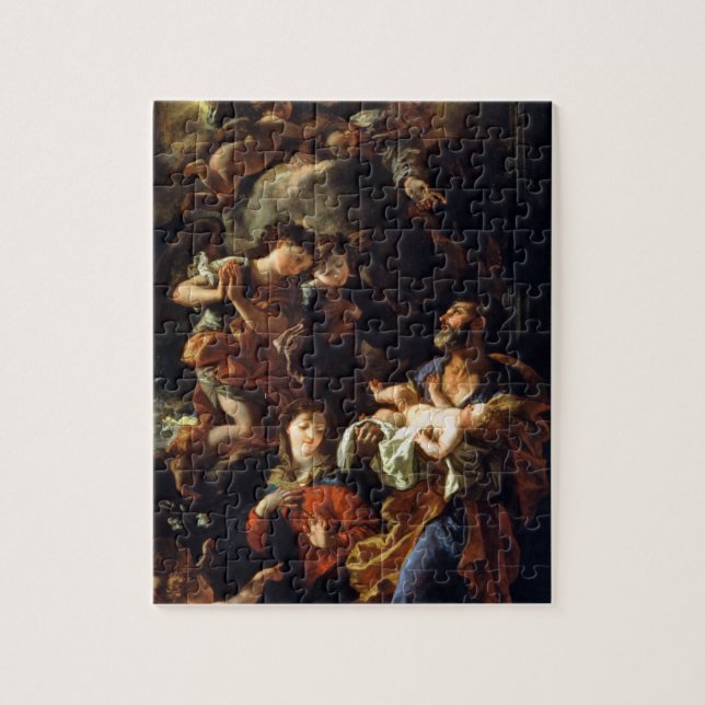 Quebra-cabeça A família santamente (óleo em canvas) (Vertical)