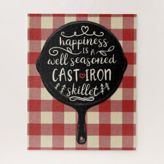 Quebra-cabeça A felicidade é um frigideira temperado bom do
