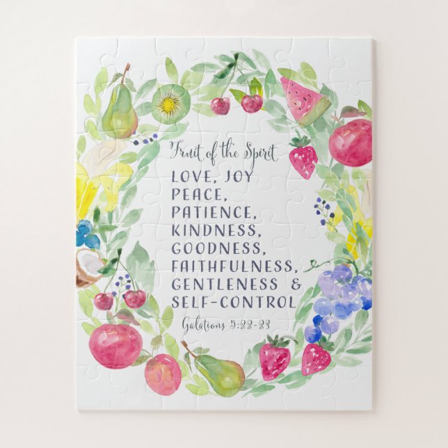 Quebra-cabeça A fruta do espírito da arte cristã (Vertical)