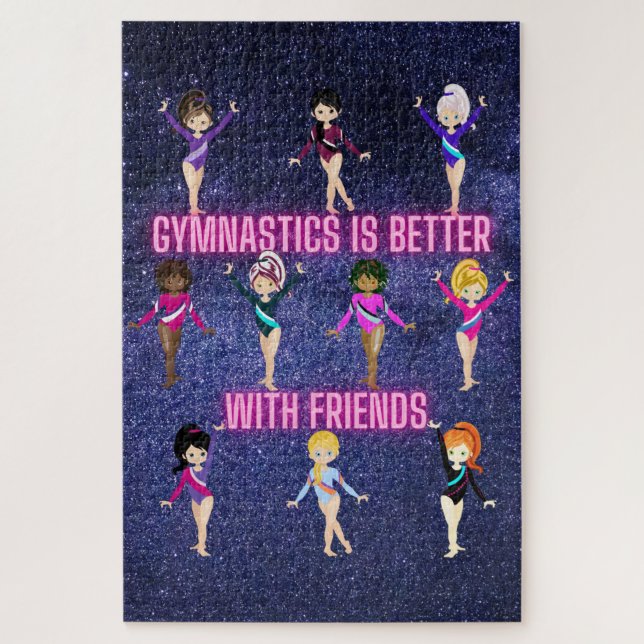 Quebra-cabeça A ginástica É Melhor Com Amigos (Vertical)