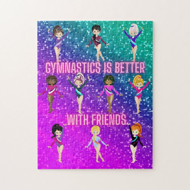 Quebra-cabeça A ginástica É Melhor Com Amigos Super Sparkle (Vertical)
