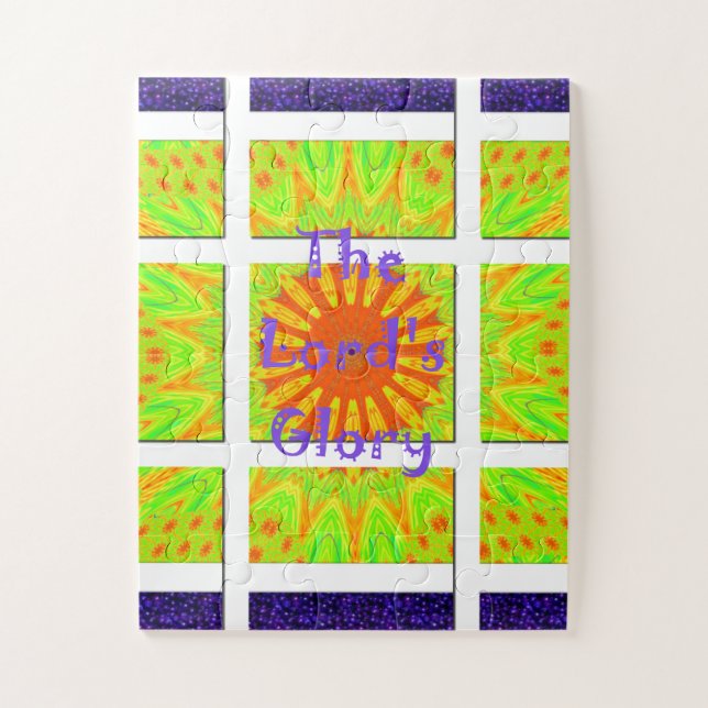 Quebra-cabeça A Glória do Senhor inspirou texto (Vertical)