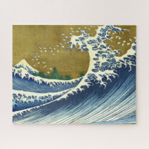 A Grande Onda (Arte Japonesa Azul e Dourada, Hokus