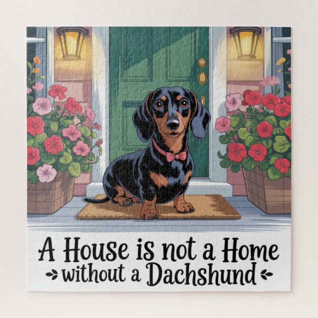 Quebra-cabeça A House Is Not A Home Without A Dachshund (Vertical)