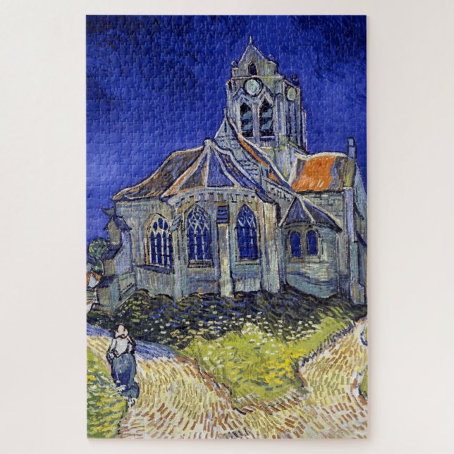 Quebra-cabeça A Igreja em Auvers, Van Gogh (Vertical)