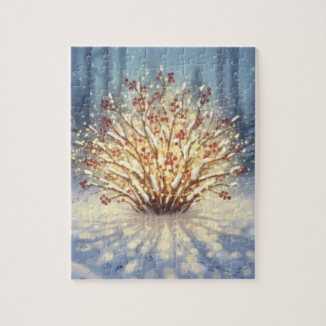 Quebra-cabeça A Lanterna de Inverno | Arbusto de Bagas Reluzente (Vertical)