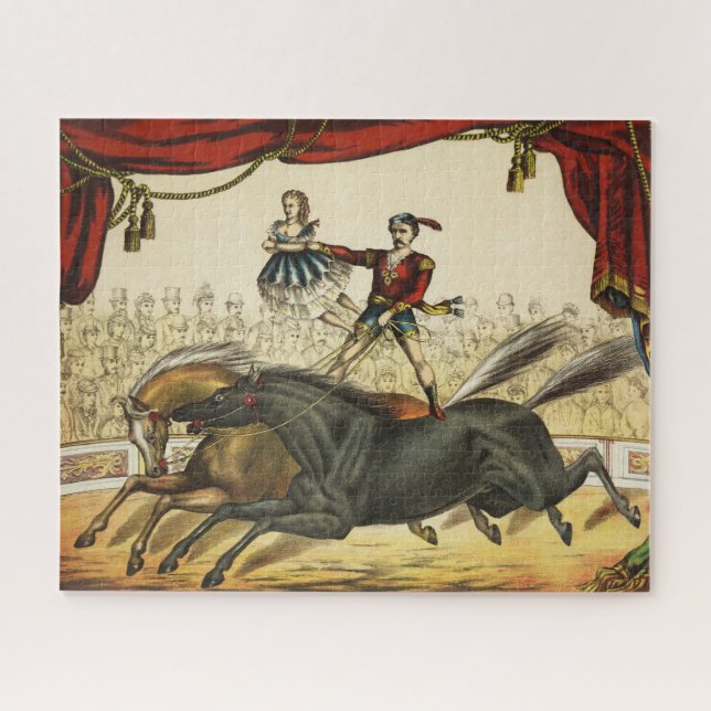 Quebra-cabeça A Lei De Dois Cavalos, Circo, Circo, Circa 1874. (Horizontal)