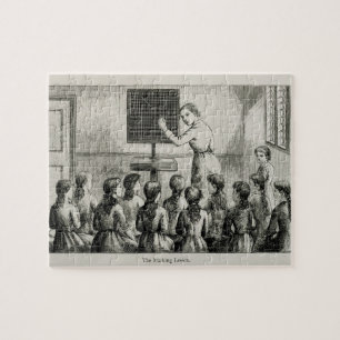Quebra-cabeça "A lição da marcação", ilustração 'de um man