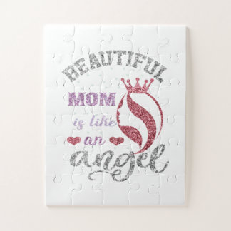 Quebra-cabeça A linda mãe é como um anjo