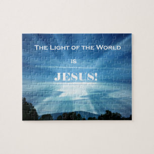 Quebra-cabeça A Luz do Mundo é Jesus.