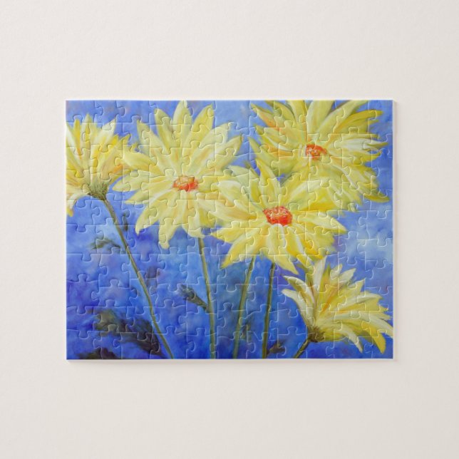 Quebra-cabeça A luz do sol da natureza - margaridas amarelas (Horizontal)