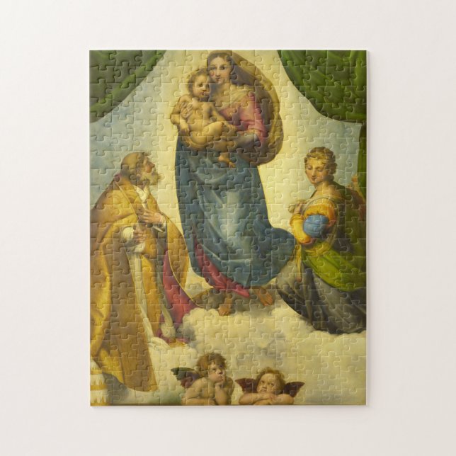 Quebra-cabeça A Madonna Sistina por Raphael (Vertical)