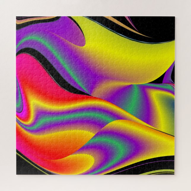Quebra-cabeça A magia das cores do Rainbowart Abstrato 3D (Horizontal)