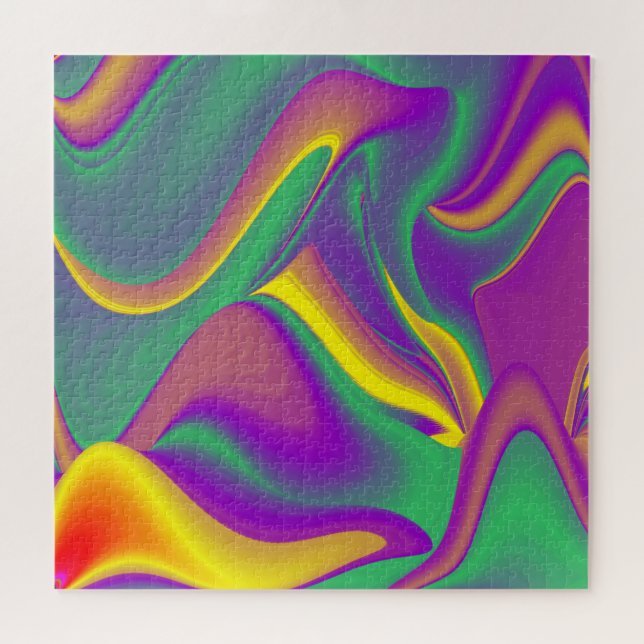 Quebra-cabeça A magia das cores do Rainbowart Abstrato 3D (Horizontal)
