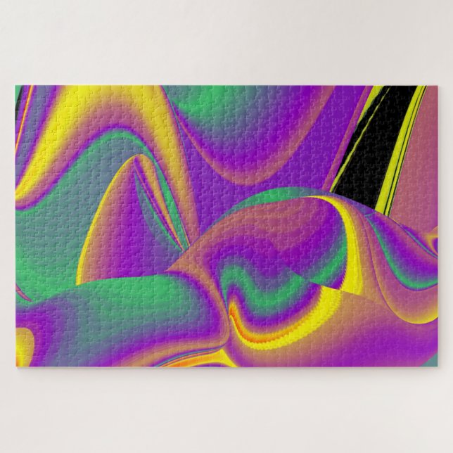 Quebra-cabeça A magia das cores do Rainbowart Abstrato 3D (Horizontal)
