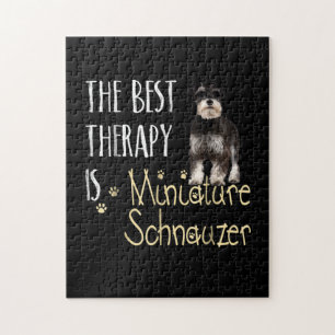 Quebra-cabeça A Melhor Terapia é Miniatura Schnauzer